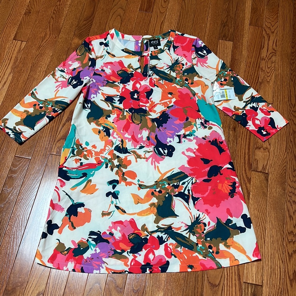 NWT floral shift dress w 3/4 sleeves—Nordstrom Rack